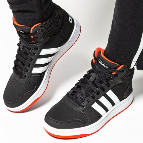 Addidas Hoops 2.0 Red/Black High Tops - Picture 7 of 7